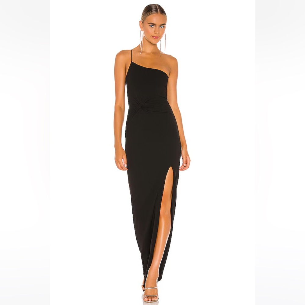 Nookie Lust One Shoulder Gown in Black XS - Picture 7 of 9